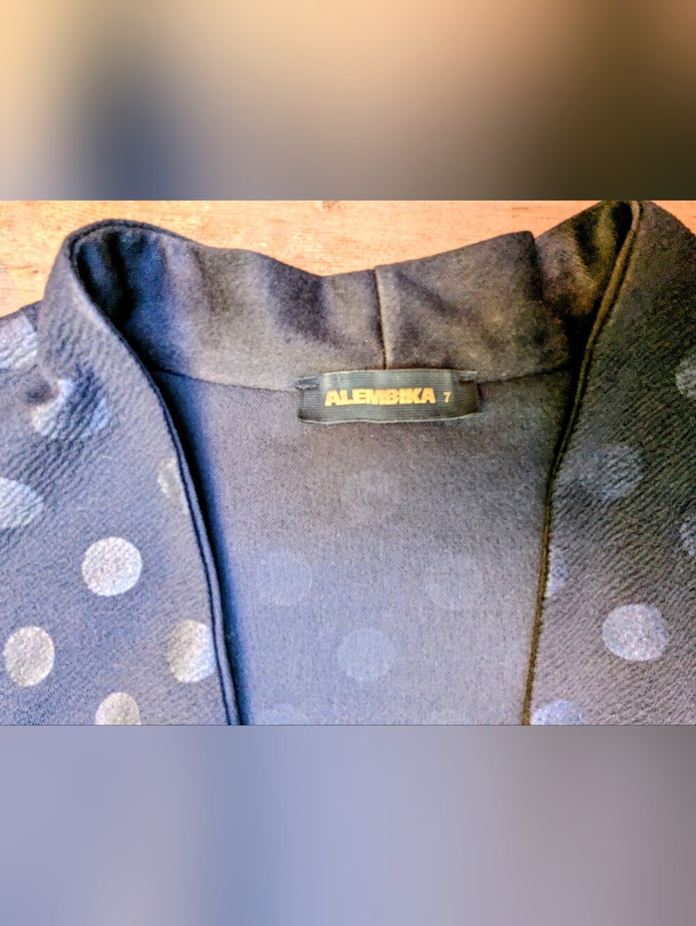 Alembika Oversized Black Tonal Polka Dot Duster XL / Veste Lagenlook Noire 2X - Picture 3 of 6